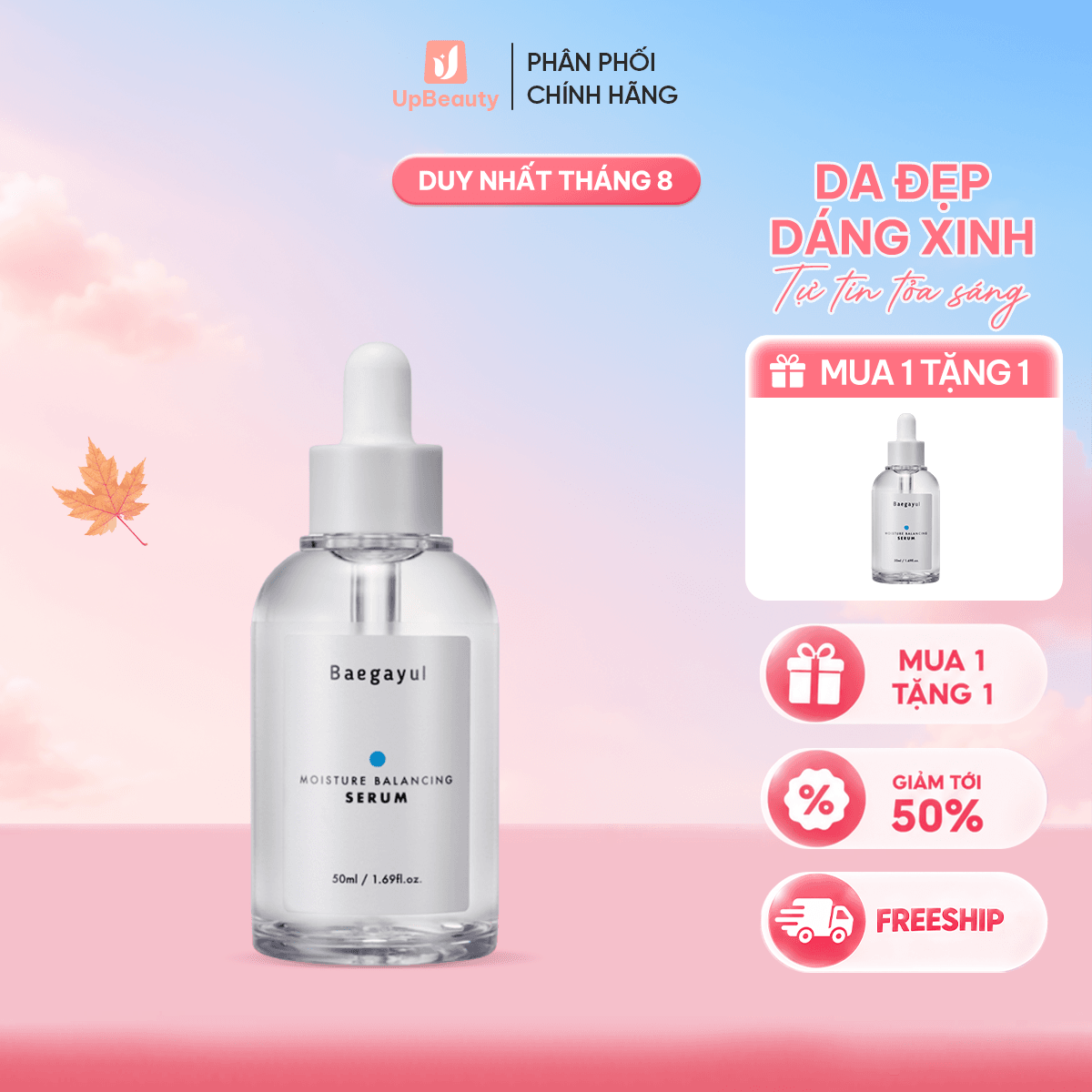 Serum Baegayul Moisture Balancing Serum Cấp Ẩm Làm Dịu Giảm Đỏ 50ml - ảnh 2