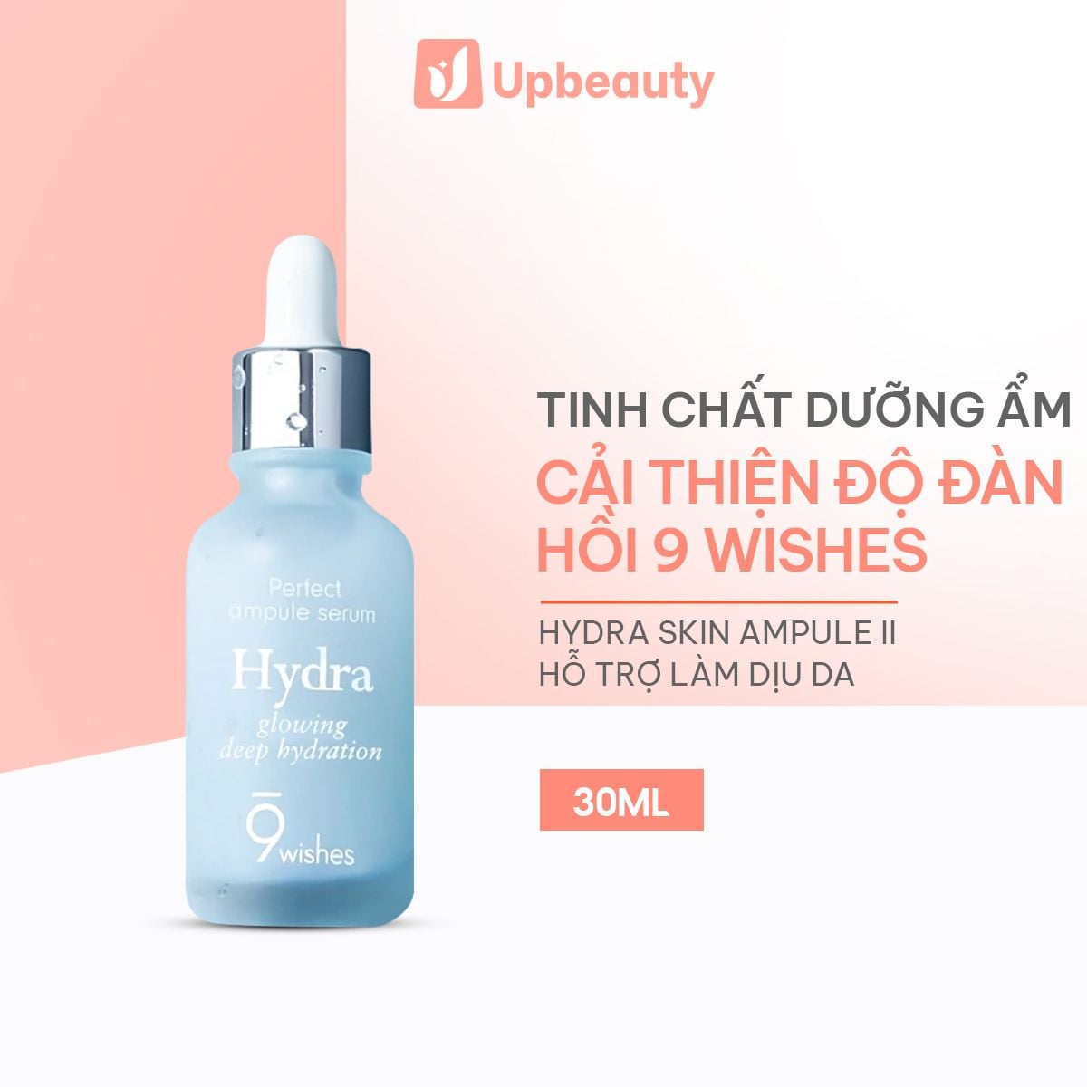 Tinh Chất Dưỡng Ẩm & Cải Thiện Độ Đàn Hồi 9 Wishes Hydra Skin Ampule II Hỗ Trợ Da Mịn Màng 30ml - ảnh 2