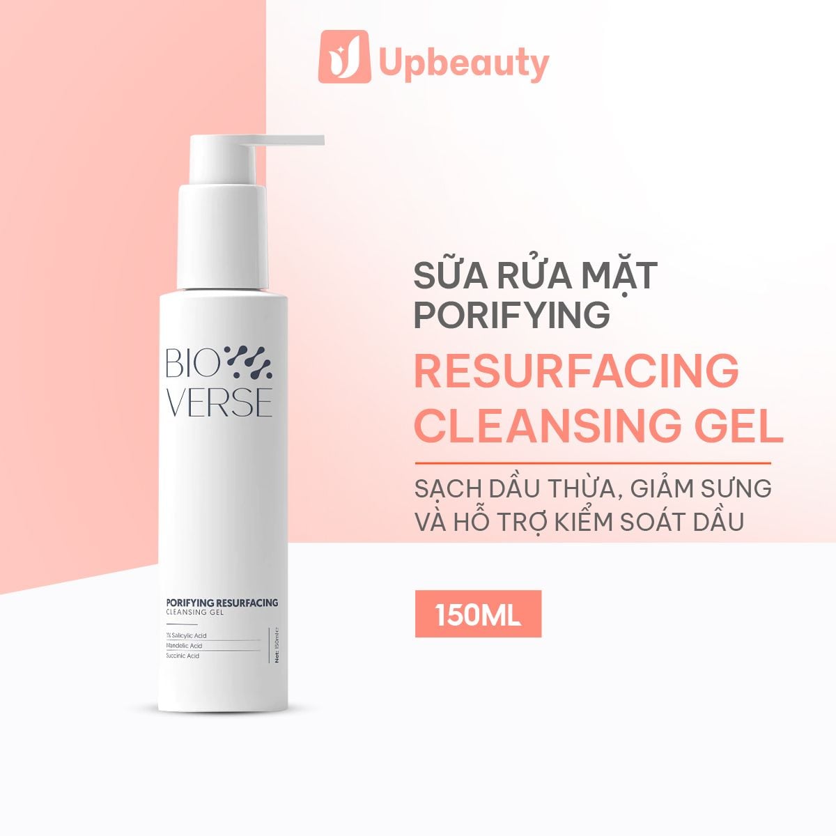 Sữa Rửa Mặt Bioverse Porifying Resurfacing Cleansing Gel Làm Sạch Sâu Và Mềm Da 150ml - ảnh 2