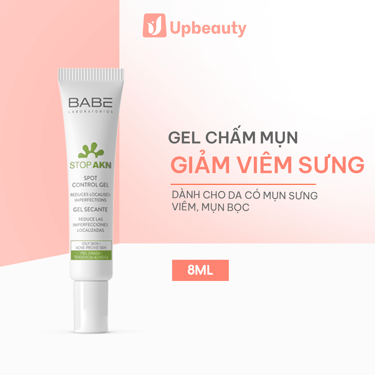 Gel Chấm Mụn BABÉ Stop Akn Spot Control Gel Giúp Gom Cồi Mụn 8ml - ảnh 2