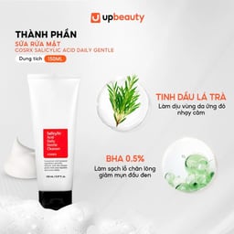 Sữa rửa mặt COSRX Salicylic Acid Daily Gentle Cleanser dịu nhẹ, mềm mại giúp làm sạch da 150ml Sữa rửa mặt COSRX Salicylic Acid Daily Gentle Cleanser dịu nhẹ, mềm mại giúp làm sạch da 150ml