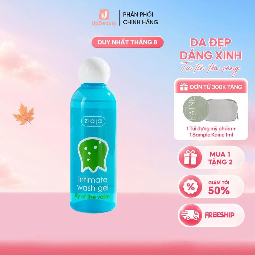 Dung Dịch Vệ Sinh Phụ Nữ Intimate Ziaja Hoa Lan Chuông Thơm Mát Dịu Nhẹ, Dưỡng Ẩm Sâu 200ml