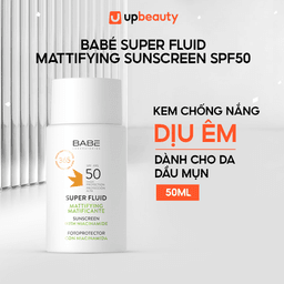 Kem Chống Nắng Phổ Rộng Dành Cho Da Dầu Mụn BABÉ Super Fluid Mattifying Sunscreen SPF50 50ml Kem Chống Nắng Phổ Rộng Dành Cho Da Dầu Mụn BABÉ Super Fluid Mattifying Sunscreen SPF50 50ml