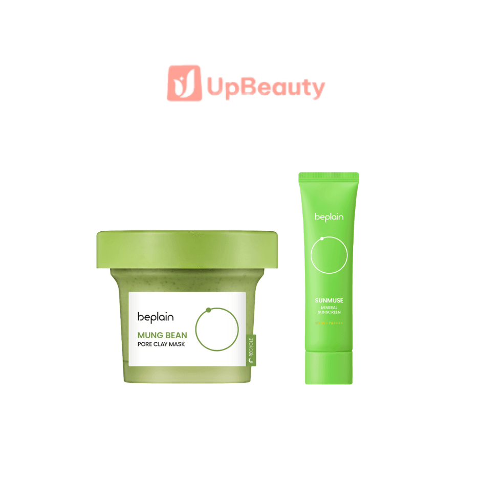 Combo Hộp Mặt Nạ Đất Sét Beplain 120ML Và Kem Chống Nắng BEPLAIN Sunmuse Mineral Sunscreen SPF50+ PA++++ Nâng Tone 50ml - ảnh 2