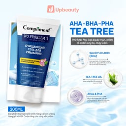 Gel Rửa Mặt Compliment No Problem Làm Sạch Sâu, Hỗ Trợ Cải Thiện Mụn 200ml Gel Rửa Mặt Compliment No Problem Làm Sạch Sâu, Hỗ Trợ Cải Thiện Mụn 200ml