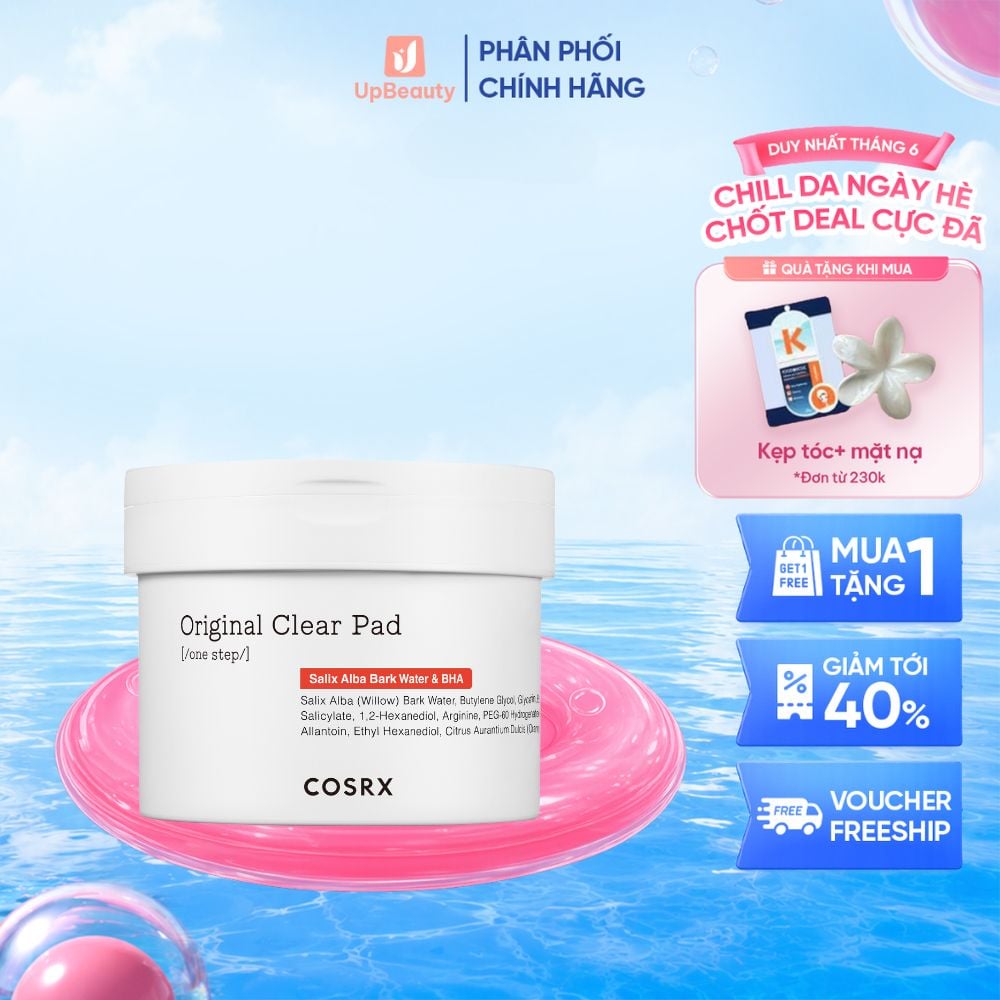 Bông Tẩy Tế Bào Chết COSRX One Step Original Clear Pad Làm Sạch Và Dịu Da, Hỗ Trợ Cải Thiện Mụn 70 Miếng