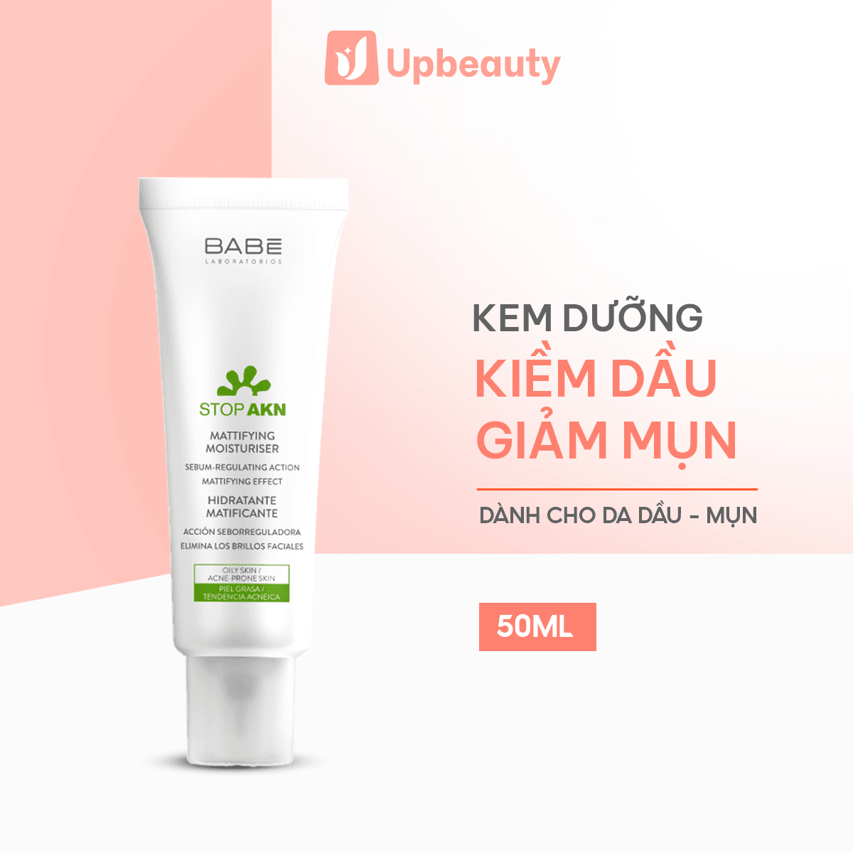Kem Dưỡng Kiềm Dầu Giảm Mụn LABORATORIOS BABÉ Mattifying Moisturiser 50ml - Hỗ Trợ Mờ Thâm, Sáng Da - ảnh 2