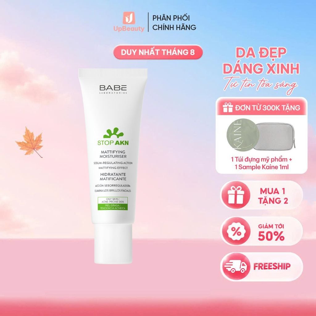 Kem Dưỡng Kiềm Dầu Giảm Mụn LABORATORIOS BABÉ Mattifying Moisturiser 50ml - Hỗ Trợ Mờ Thâm, Sáng Da