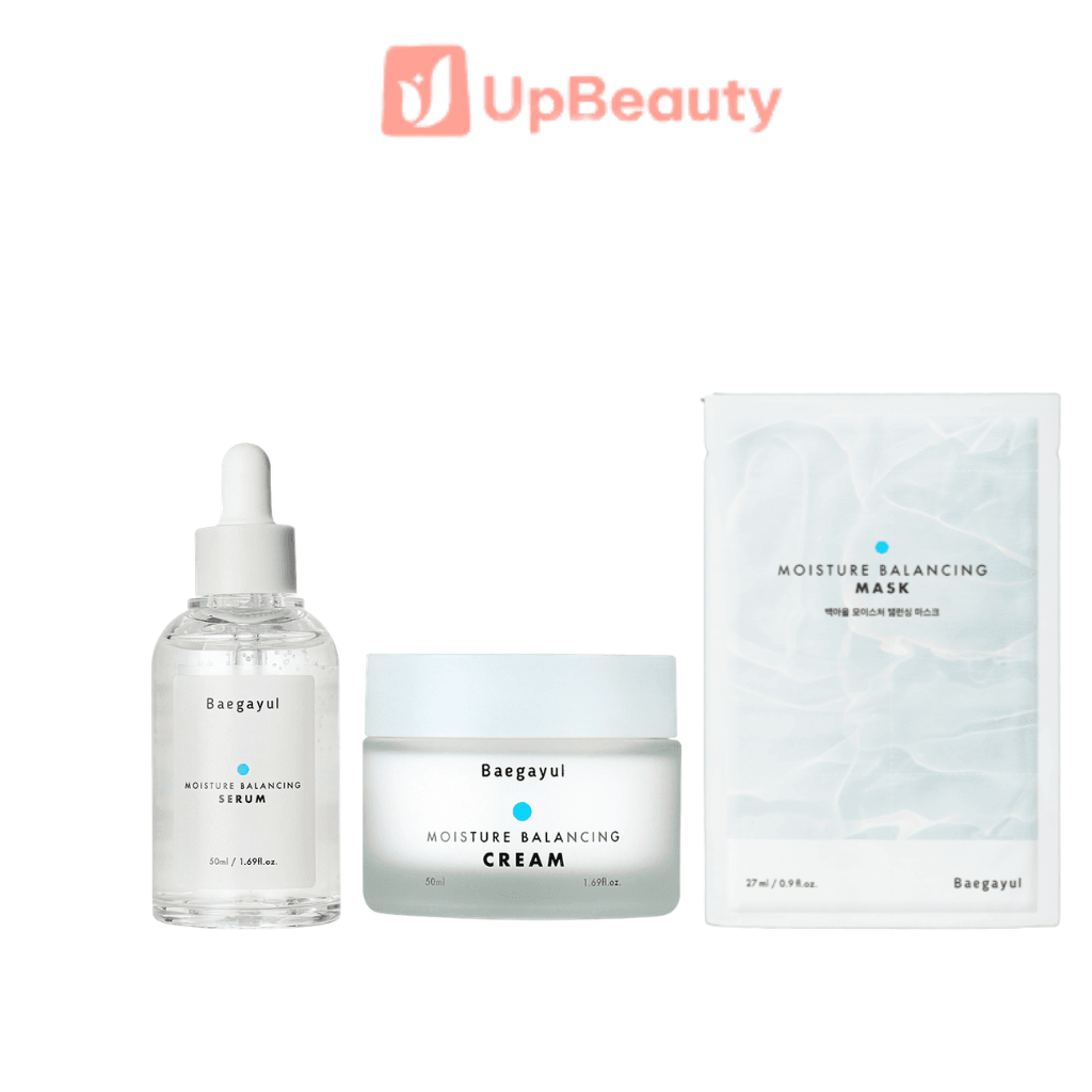 Combo Phục Hồi Ẩm Mịn Baegayul Mặt Nạ, Serum 50ML Và Kem Dưỡng Làm Dịu 50ML Dành Cho Da Nhạy Cảm