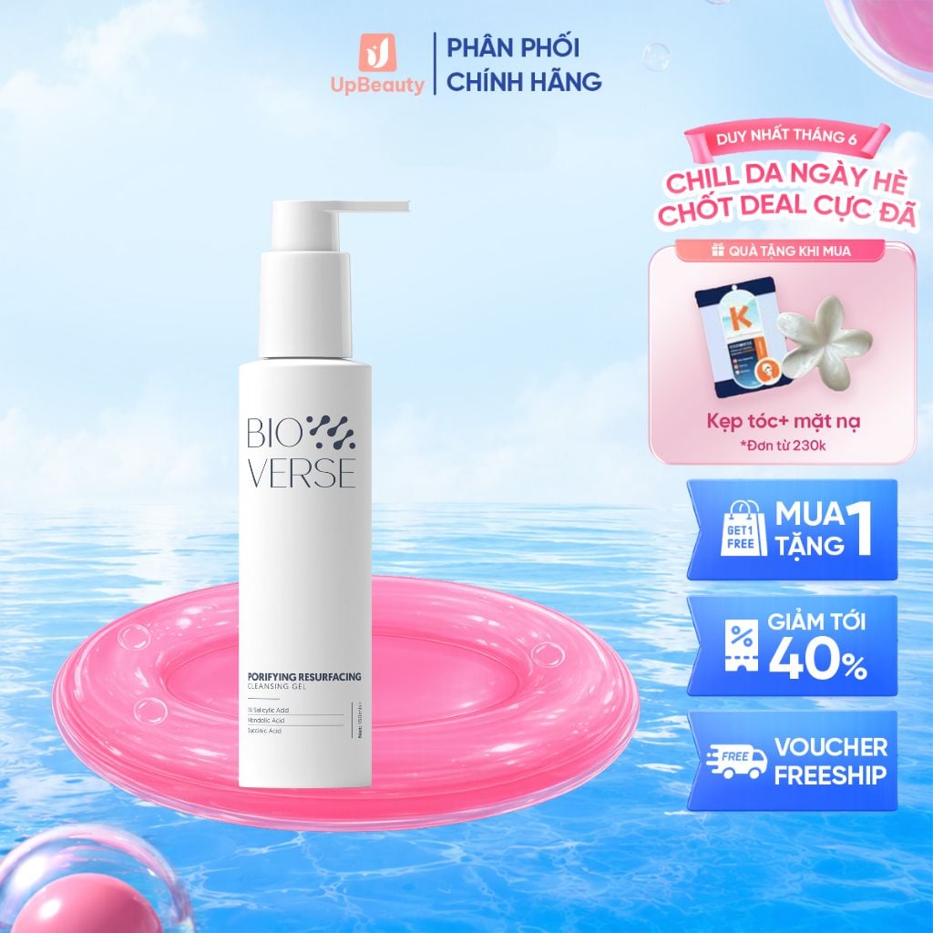 Sữa Rửa Mặt Bioverse Porifying Resurfacing Cleansing Gel Làm Sạch Sâu Và Mềm Da 150ml