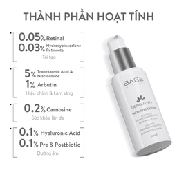 Tinh Chất Dưỡng Sáng Da Và Cải Thiện Vết Thâm Nám BABÉ DEPIGMENT+ Intensive Serum Chai 30ml Tinh Chất Dưỡng Sáng Da Và Cải Thiện Vết Thâm Nám BABÉ DEPIGMENT+ Intensive Serum Chai 30ml
