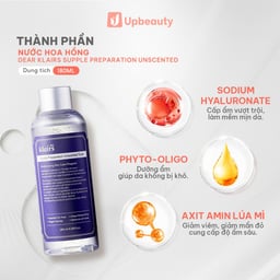 Nước Hoa Hồng Klairs Supple Preparation Unscented Toner Dưỡng Ẩm Sâu, Làm Dịu Da 180ml Nước Hoa Hồng Klairs Supple Preparation Unscented Toner Dưỡng Ẩm Sâu, Làm Dịu Da 180ml