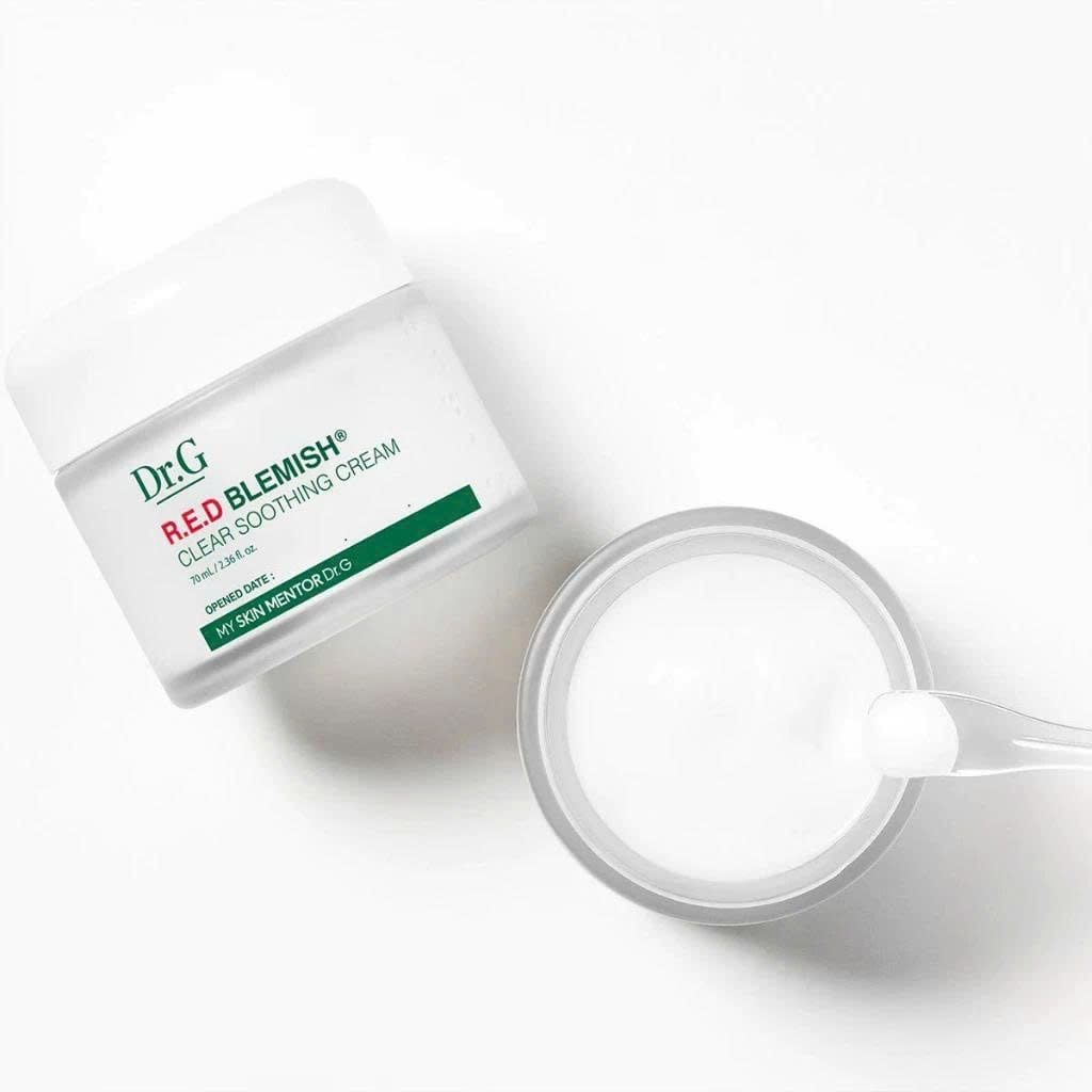 Bộ Chăm Sóc Da Dr.G Red Blemish Clear Soothing Cream Bonus Set (Bao Gồm 1 Kem Dưỡng 70ml Và 1 Kem Chống Nắng 20ml) - ảnh 2