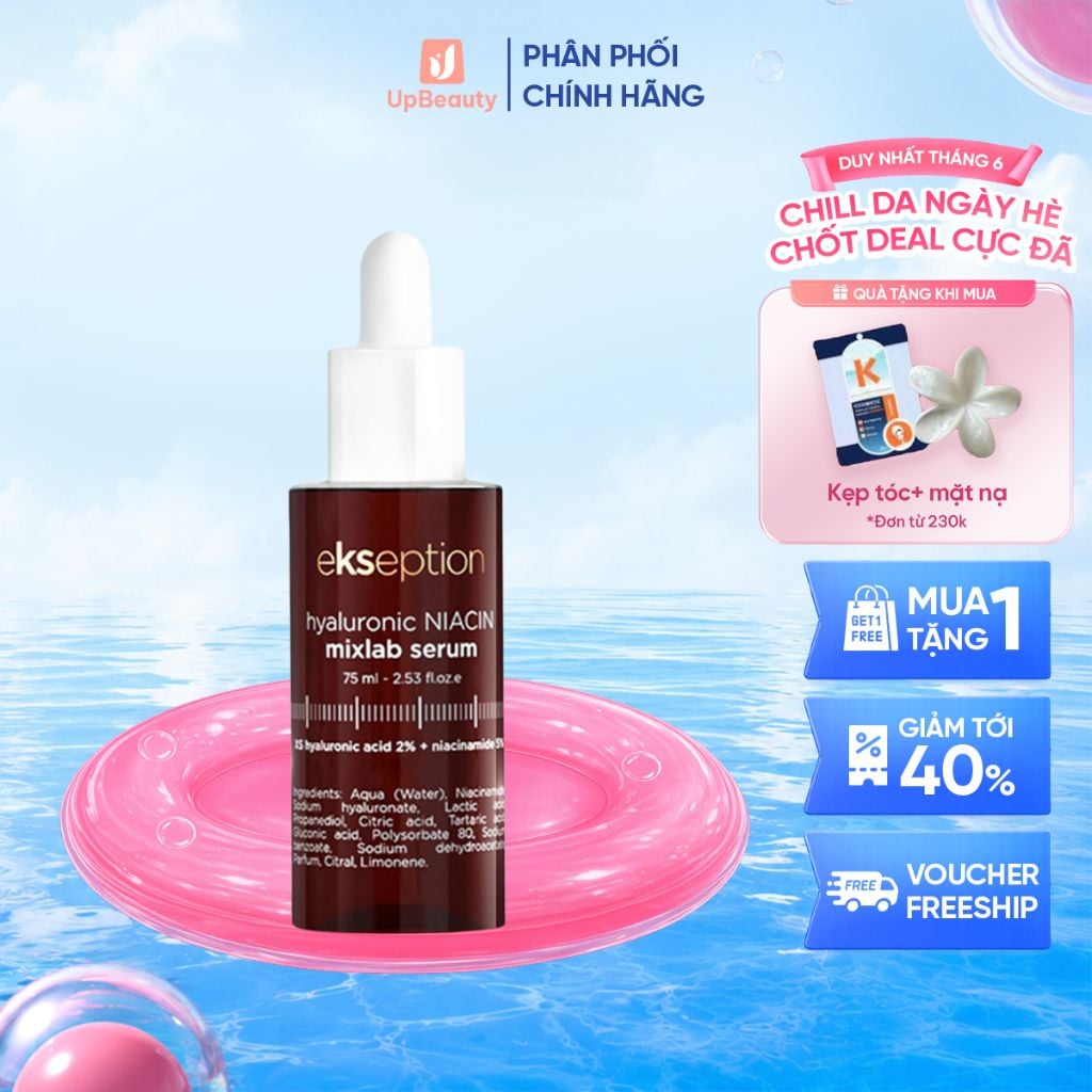 Serum Ekseption NIACIN B3 Hyaluronic Mixlab 75ml dưỡng ẩm da, giúp da mịn màng